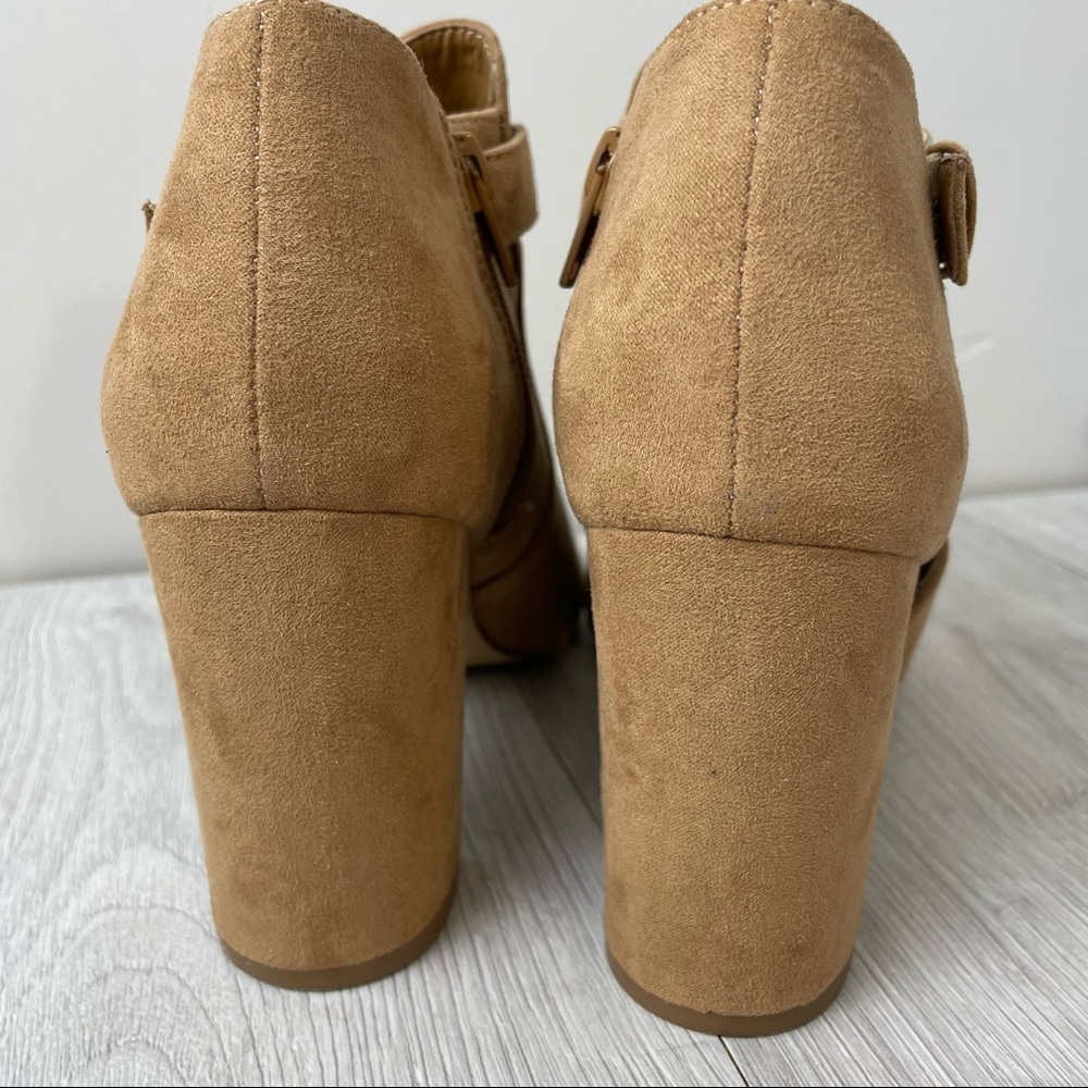 14th & Union Peep Toe Block Heel Booties Size 5.5 - Picture 8 of 9